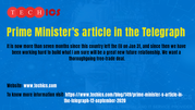 Prime Minister's article in the Telegraph: 12 September 2020