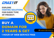 Buy a Domain for 2 Years & Get 1 hour of web service free - CRAZYIT